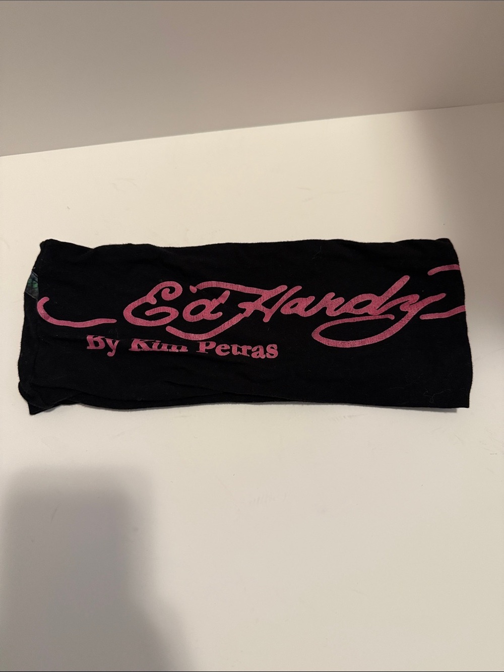 Ed Hardy by Kim Petras Black Dragon Tube Top Bandeau Y2K Tattoo Graphic Size S